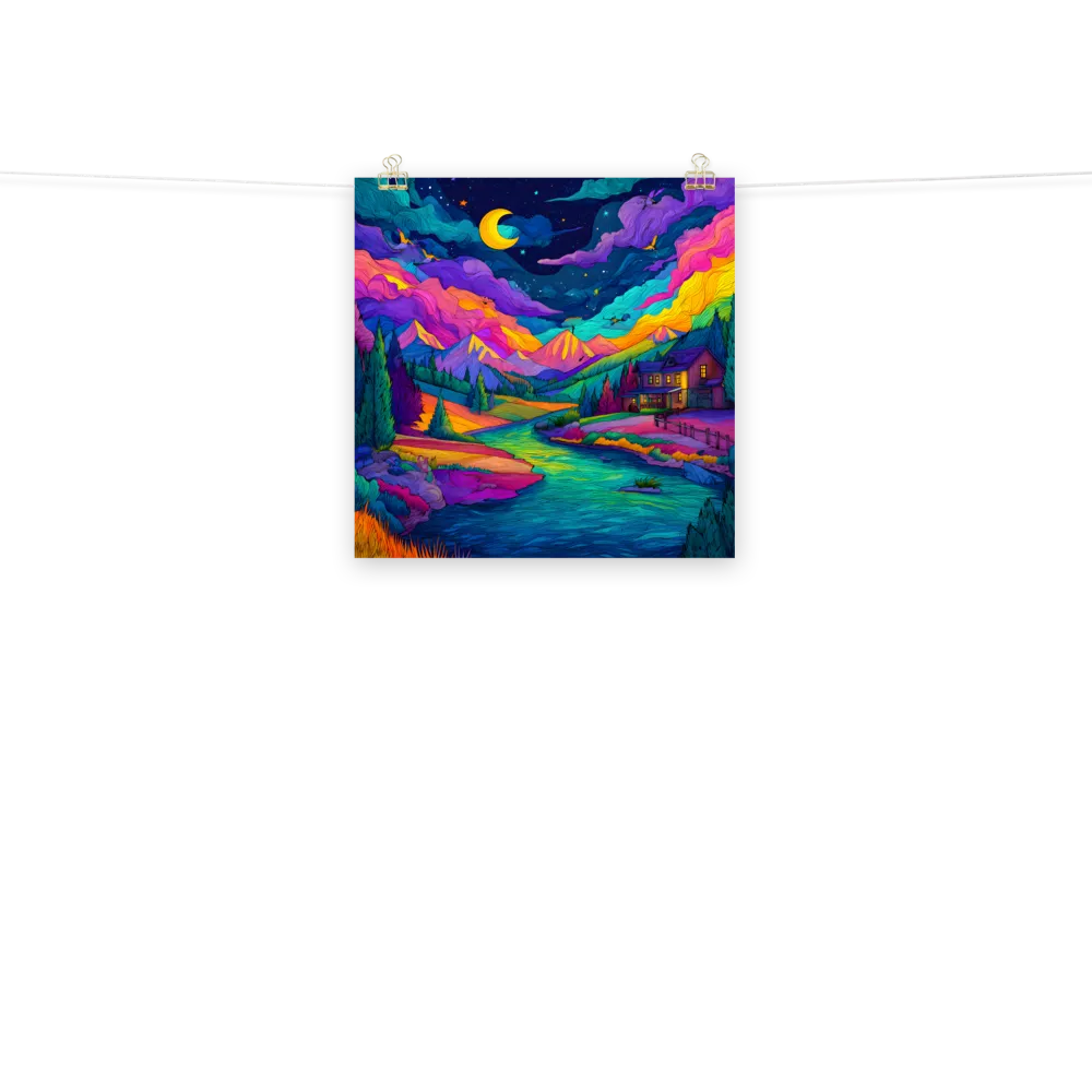 Prismatic River Retreat 
 Poster | 18″x 18″