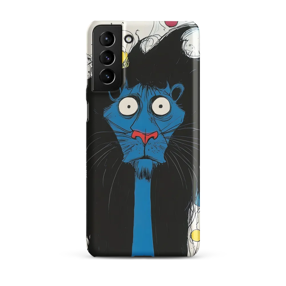 Whimsical Blue Lion