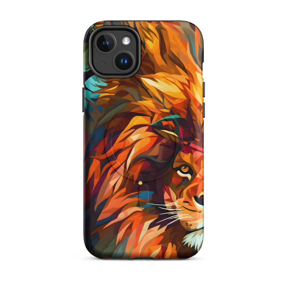 Majestic Gaze: The Polygonal Lion
