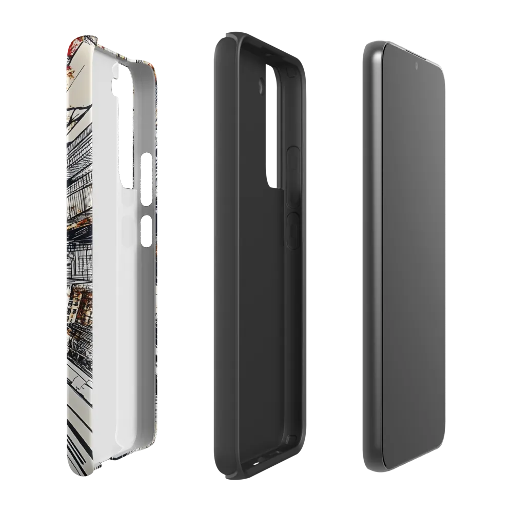 Urban Symphony: Aerial View of Life | Phone Case |  S22 Plus | Tough Case | Matte