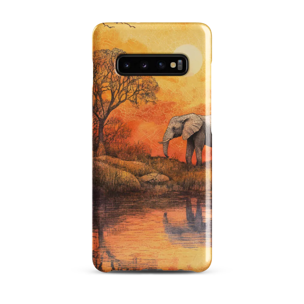 Elephant's Serenity at Dusk | Phone Case |  S10 Plus | Snap Case | Glossy