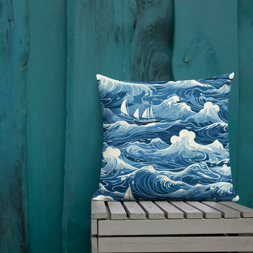 Nautical Dreams: Waves of Adventure | Pillow | 22″×22″