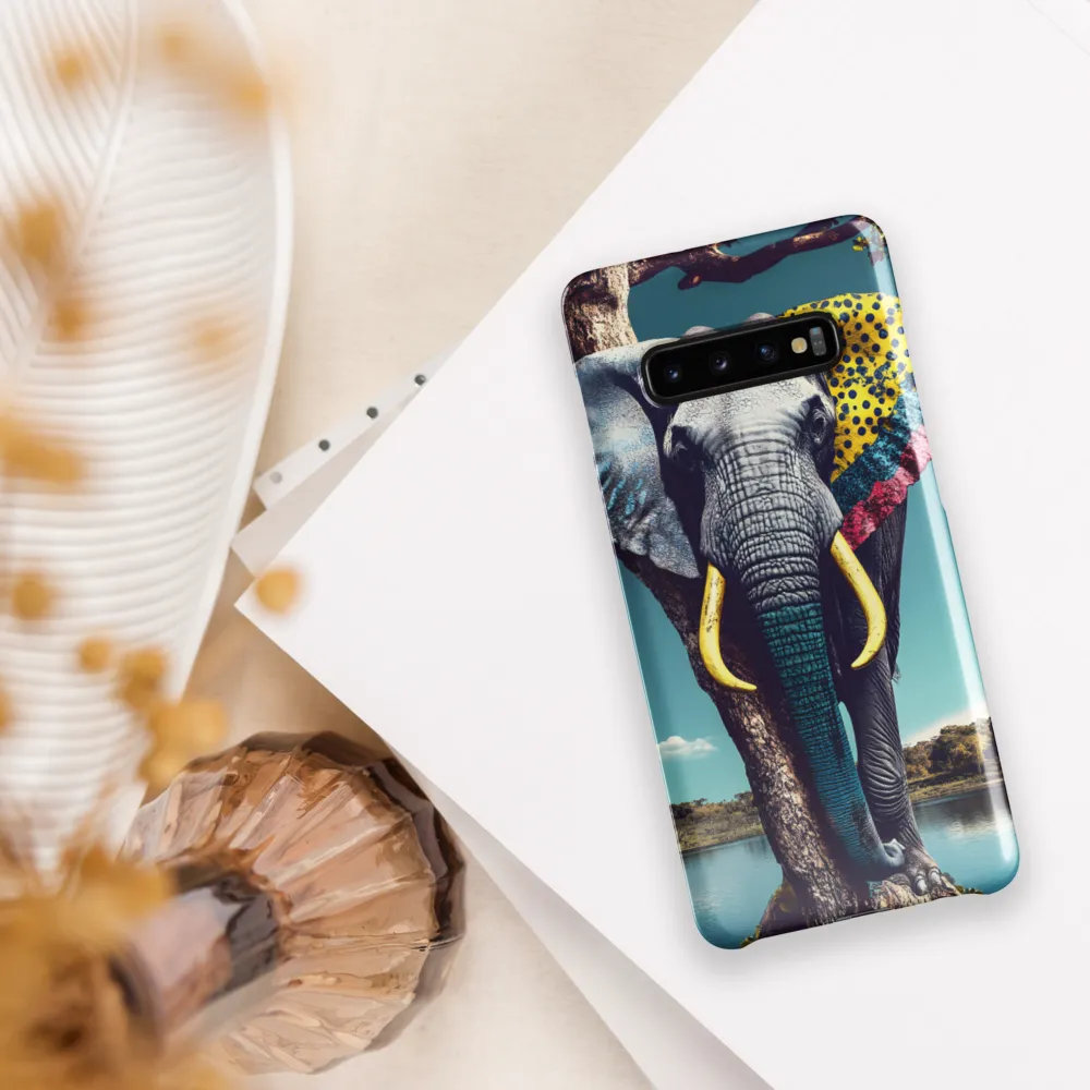 Playful Elegance: The Surreal Elephant | Phone Case |  S10 Plus | Snap Case | Glossy