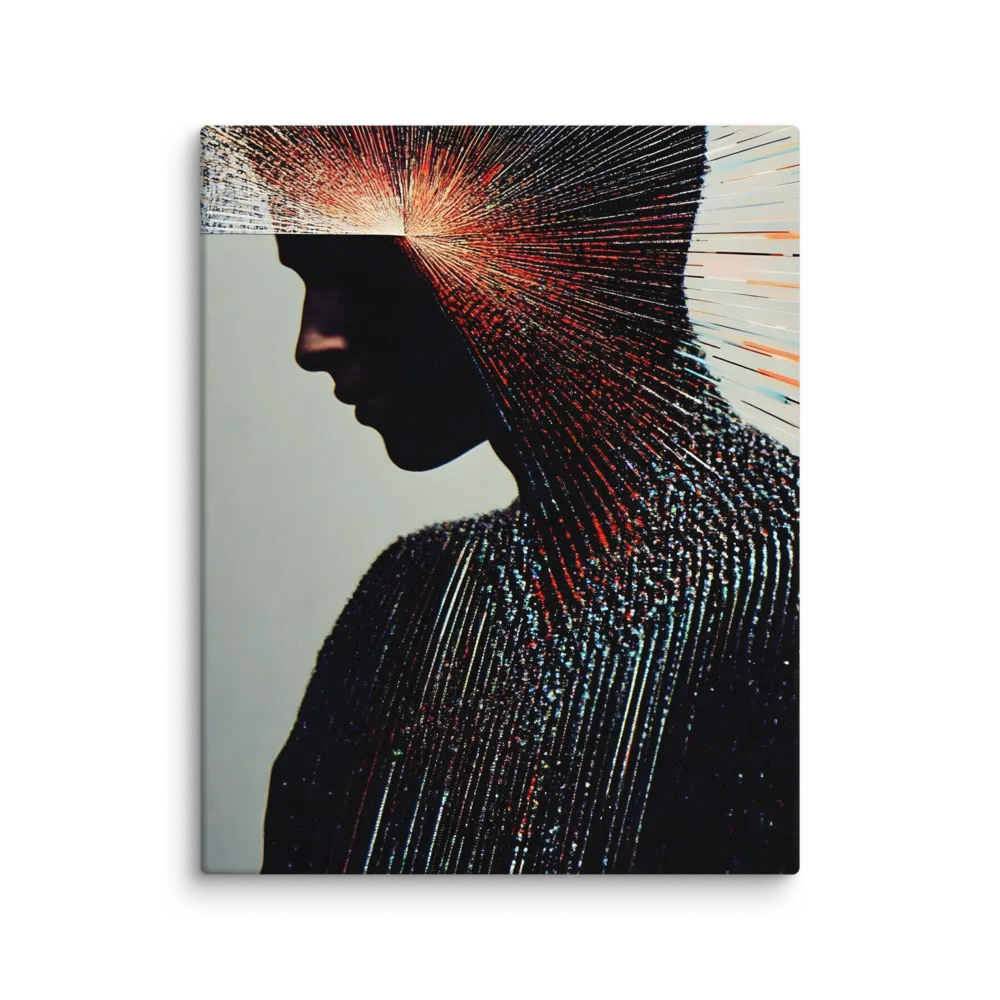 Radiant Reflection: An Abstract Journey of Thought | Canvas | 16″×20″
