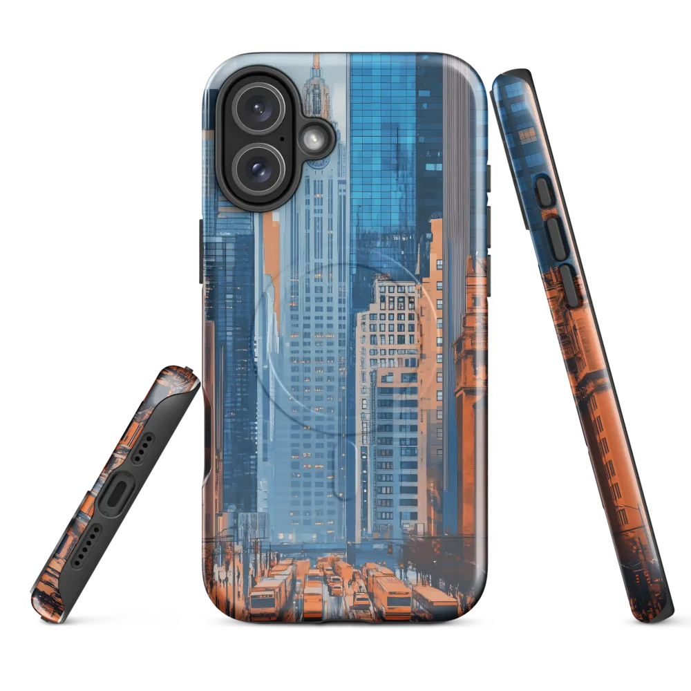 Urban Symphony in Blue and Orange