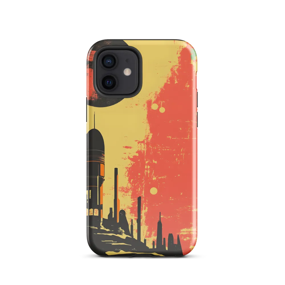 Journey to the Stars: A Retro-Futuristic Landscape | Phone Case |  12 | Tough Case | Glossy