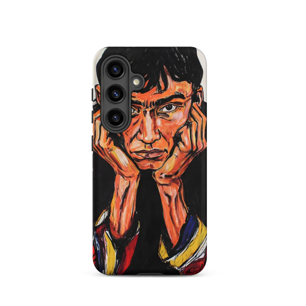Contemplative Intensity: An Expressionist Portrait
