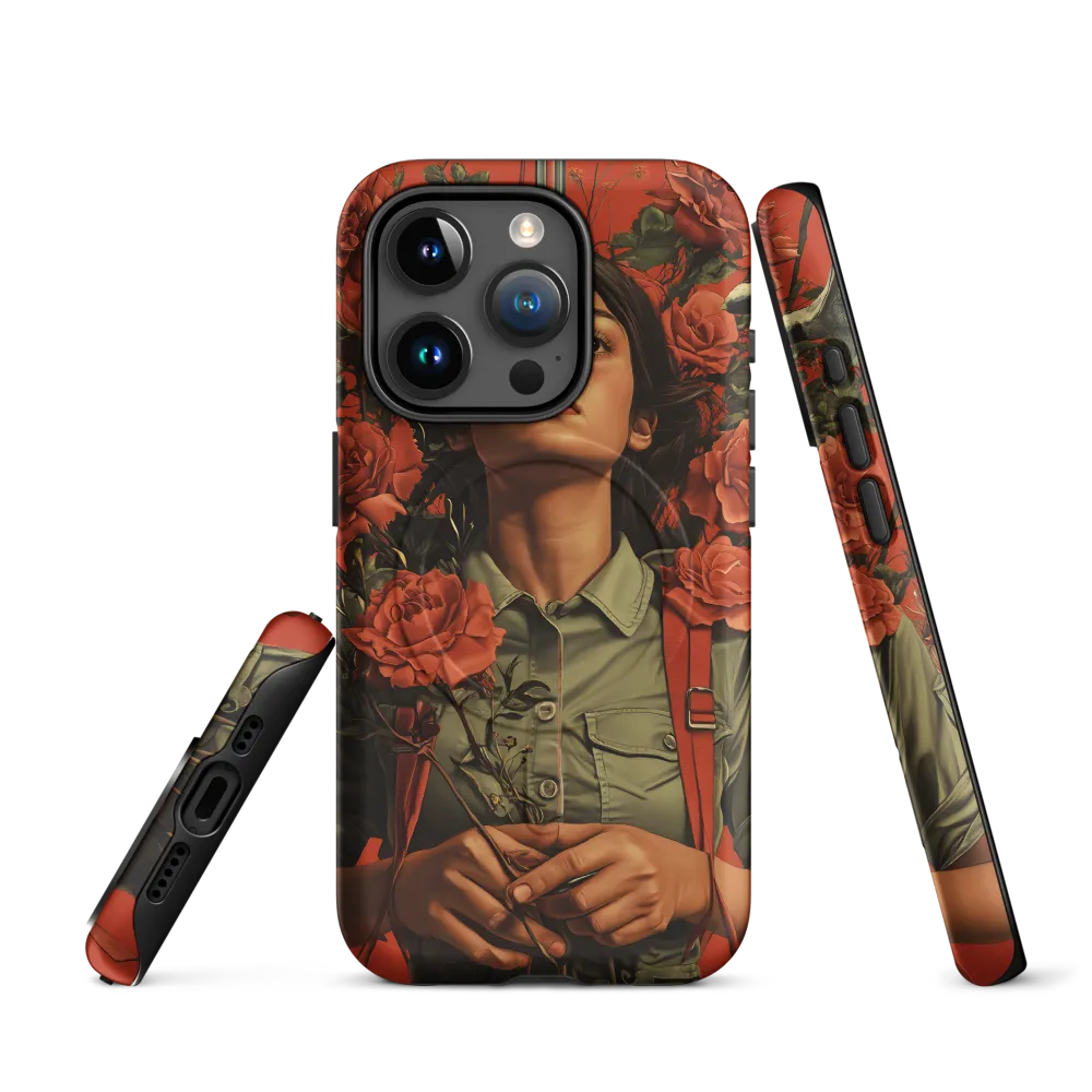 Harmony and Strength: A Portrait Among Roses