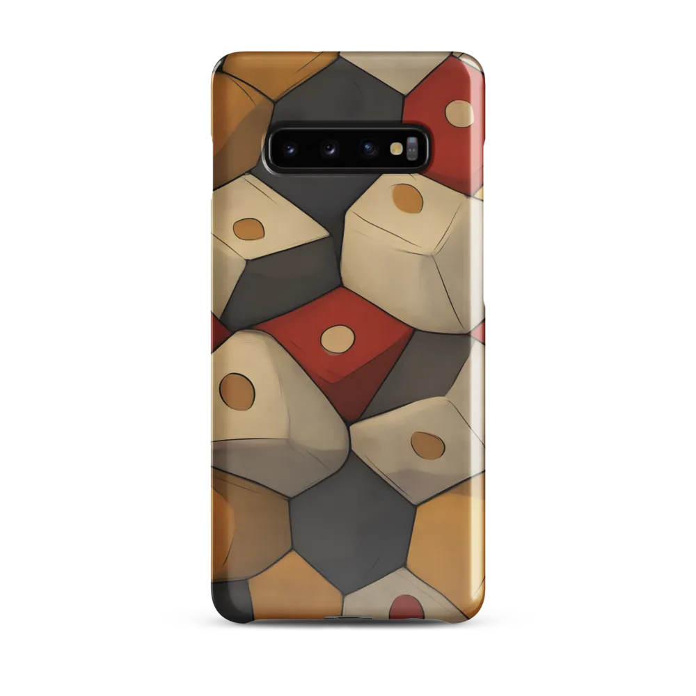 Interlocking Hexagons: An Abstract Dance of Color | Phone Case |  S10 Plus | Snap Case | Glossy