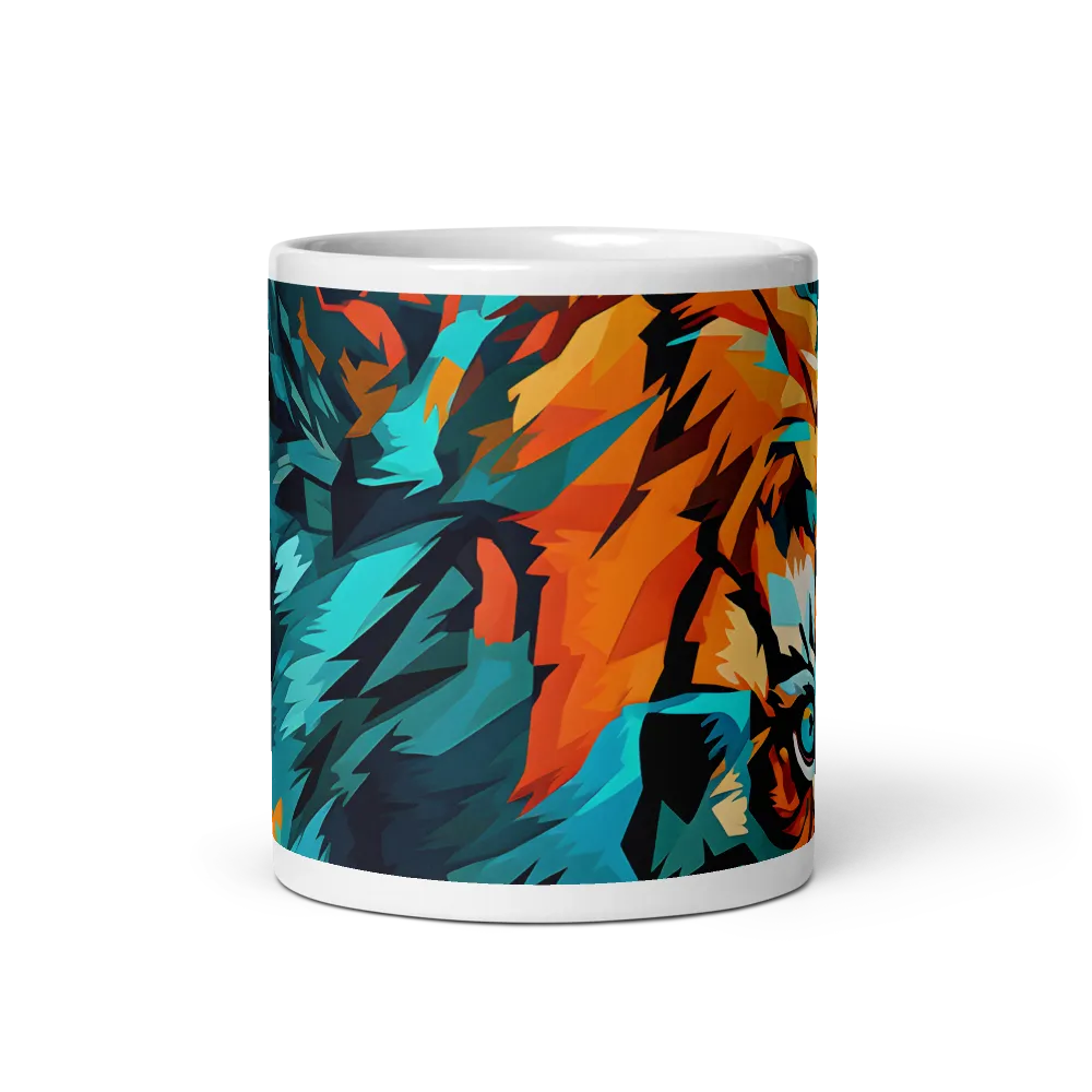 Wild Symphony: Abstract Tigers | Mug with White inside | 11 oz