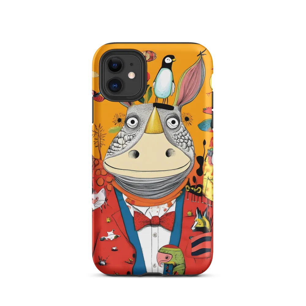 Whimsical Rhinoceros: A Playful Encounter