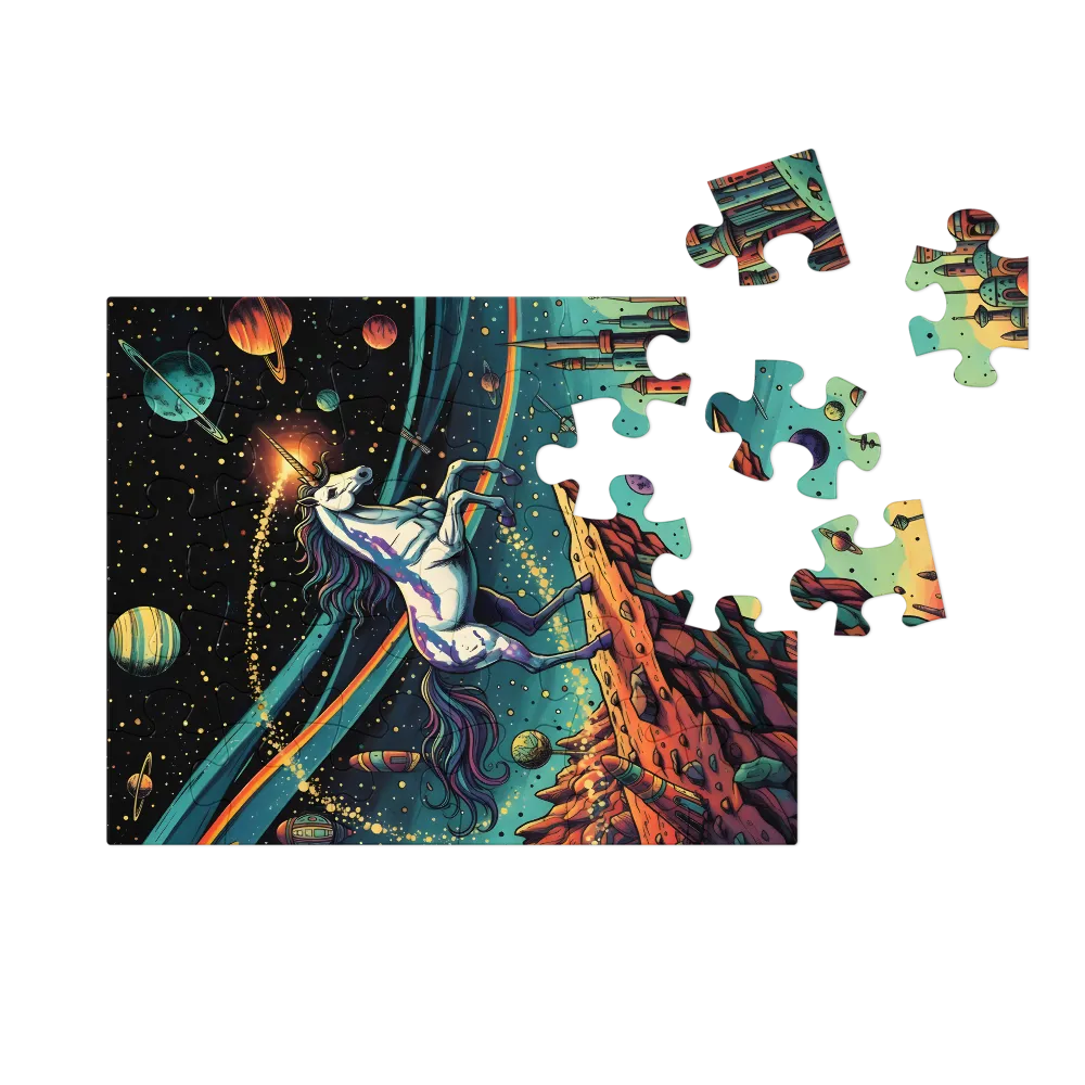 Cosmic Unicorn 
 Jigsaw Puzzle in Tin Box