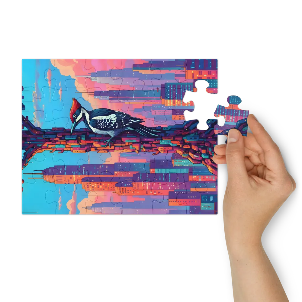 Urban Woodpecker 
 Jigsaw Puzzle in Tin Box