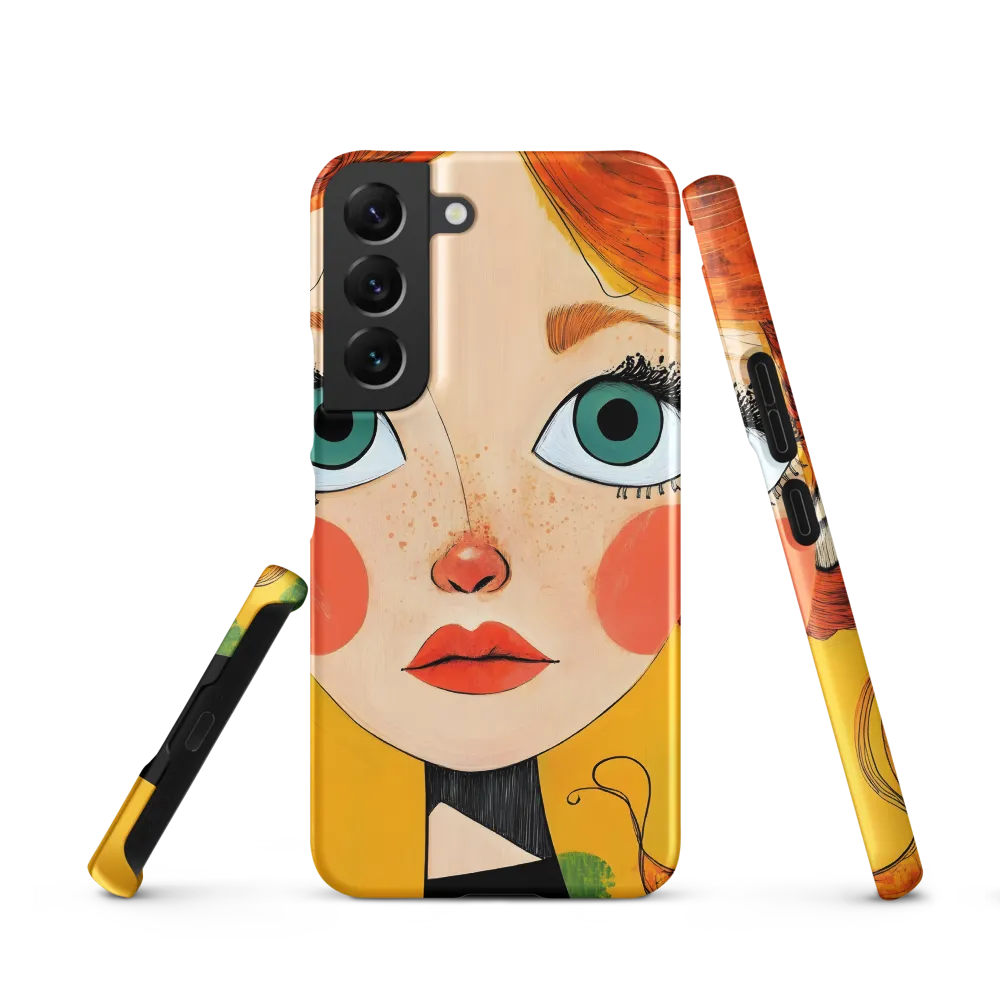Whimsical Portrait of a Girl | Phone Case |  S22 | Snap Case | Matte
