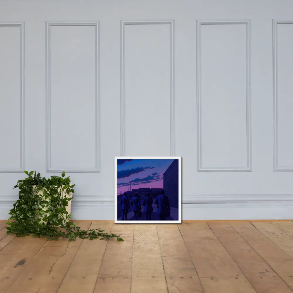 The Twilight Stroll | Poster with White Frame | 18″×18″