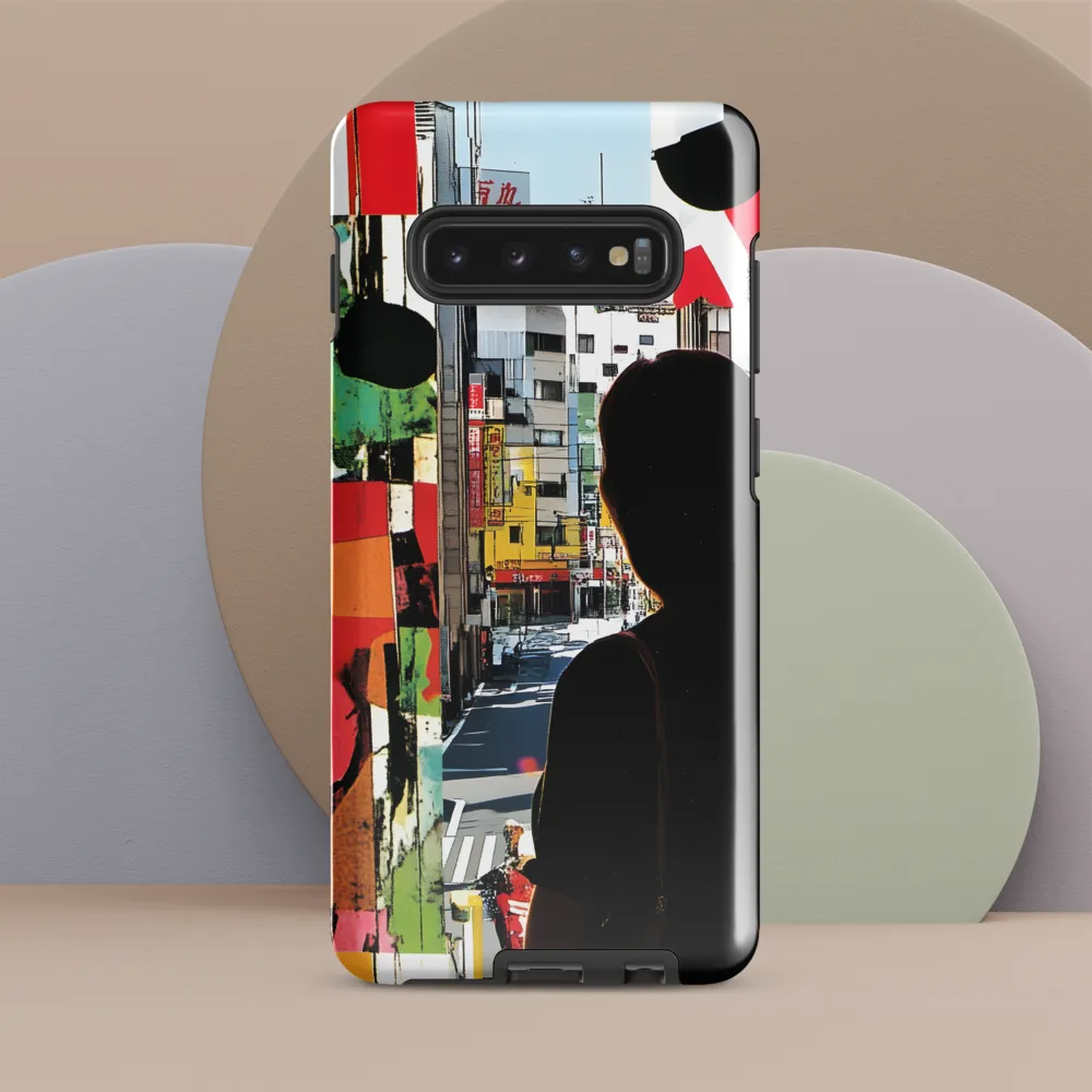 Urban Reflections: A Silhouette's Journey | Phone Case |  S10 Plus | Tough Case | Glossy