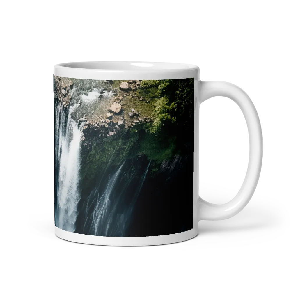 Nature's Power: The Cascading Waterfall | Mug with White inside | 11 oz