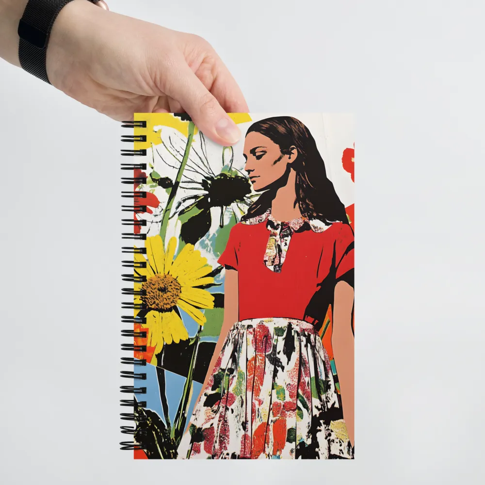 Floral Symphony in Red | Spiral Notebook