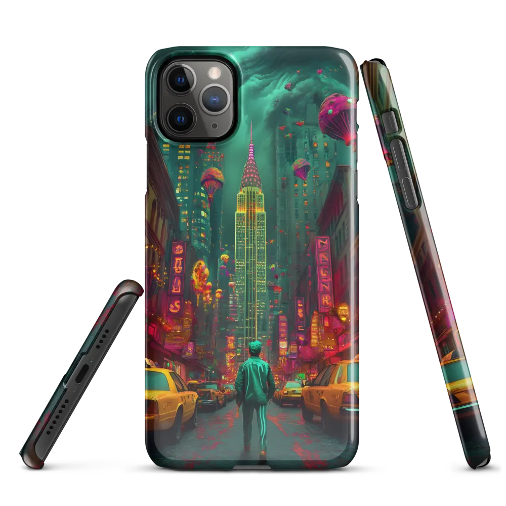 Neon Dreams: A Surreal Urban Journey | Phone Case |  11 Pro Max | Snap Case | Glossy