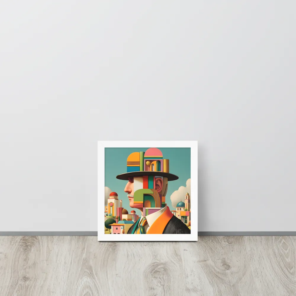 Architectural Profile 
 Poster with White Frame | 10″x 10″