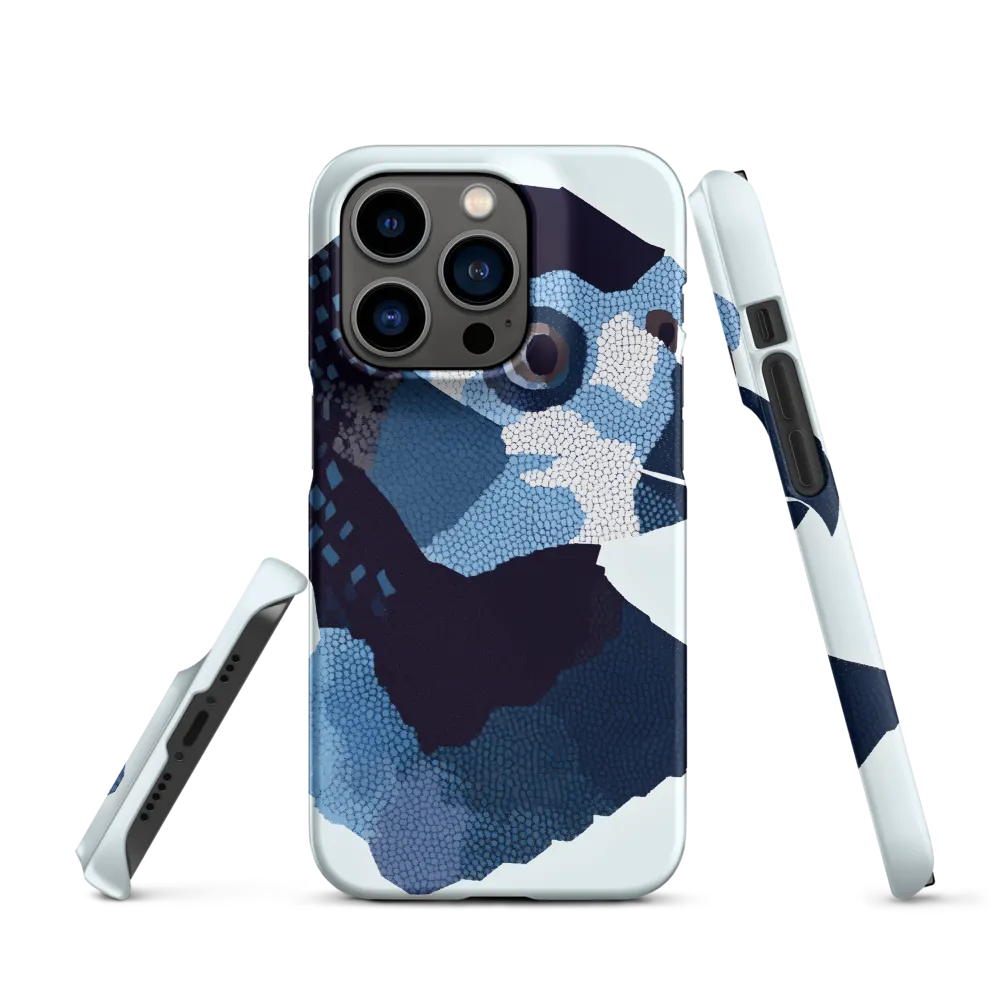 Abstract Avian Portrait in Blue