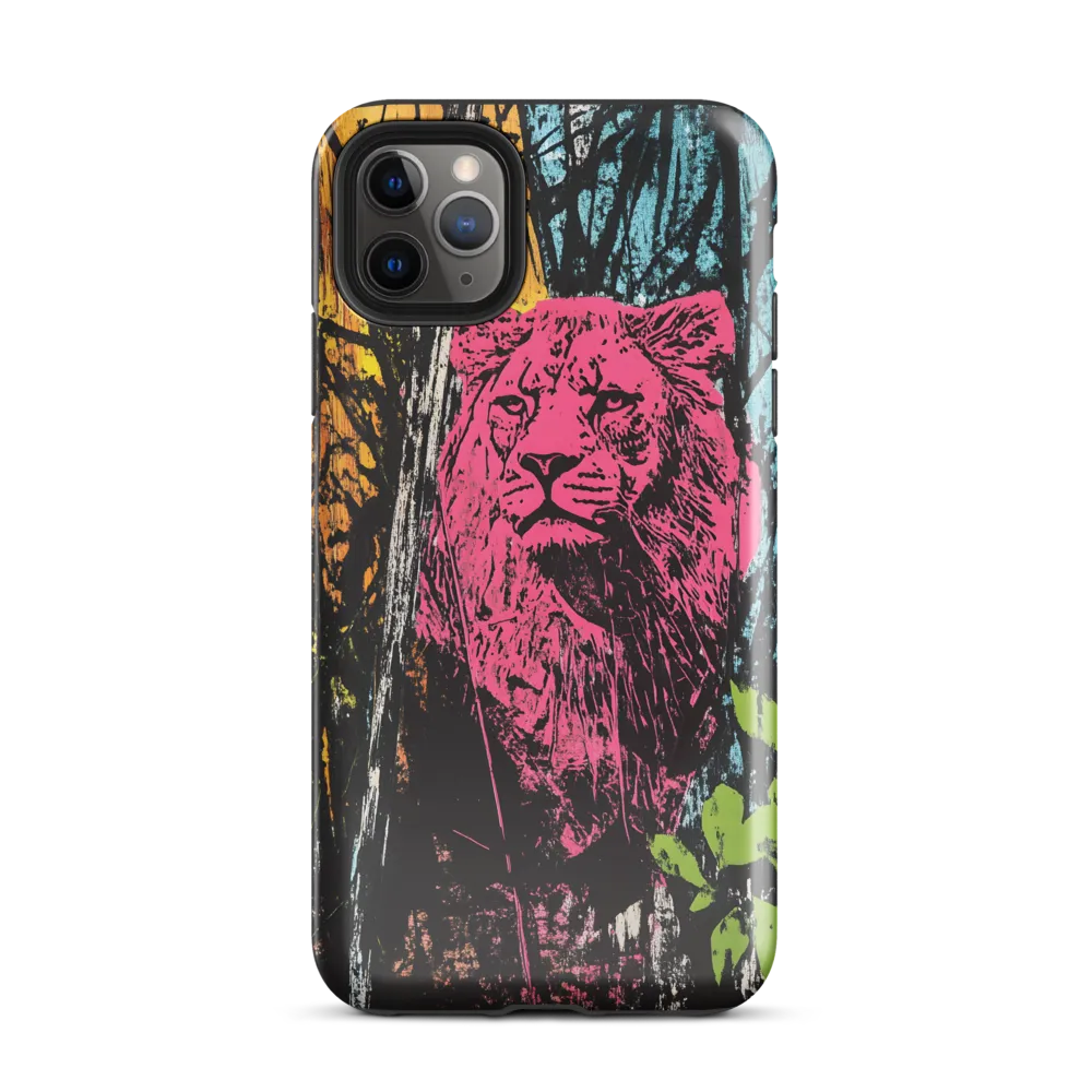 Fierce Vibrance: The Pink Lion | Phone Case |  11 Pro Max | Tough Case | Glossy