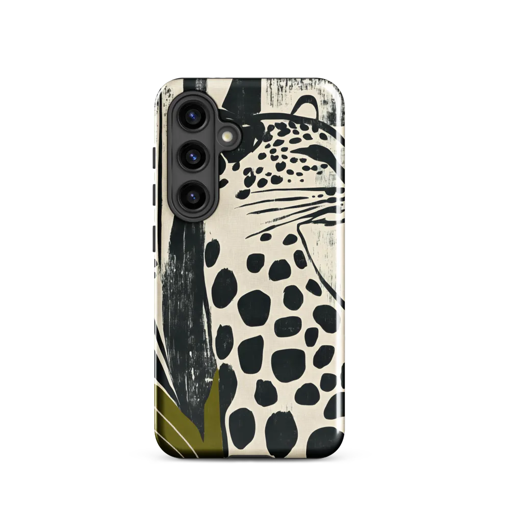 Leopard in Silhouette: A Modern Appeal | Phone Case |  S24 | Tough Case | Glossy