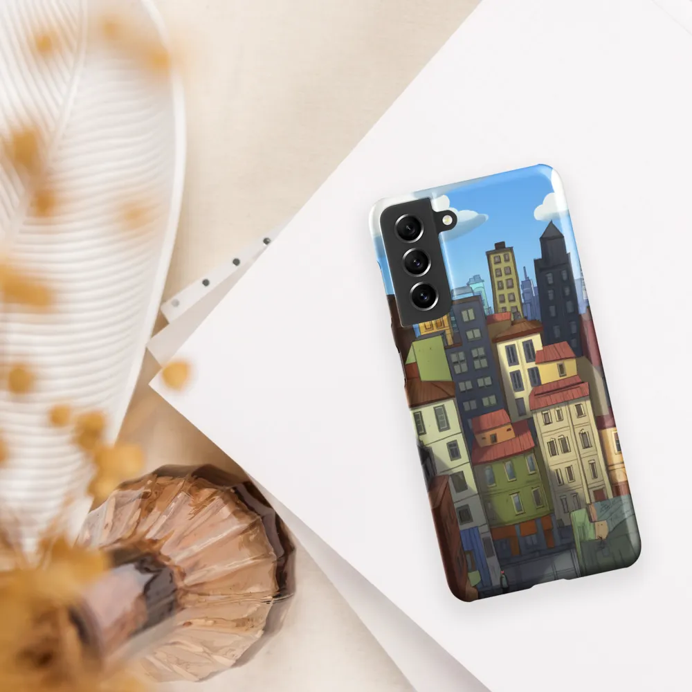 Urban Symphony: A Colorful Cityscape | Phone Case |  S21 | Snap Case | Matte