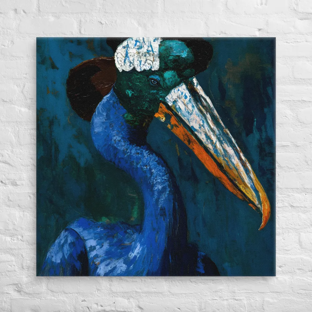 Majestic Absurdity: The Hat-Wearing Bird | Canvas | 36″×36″
