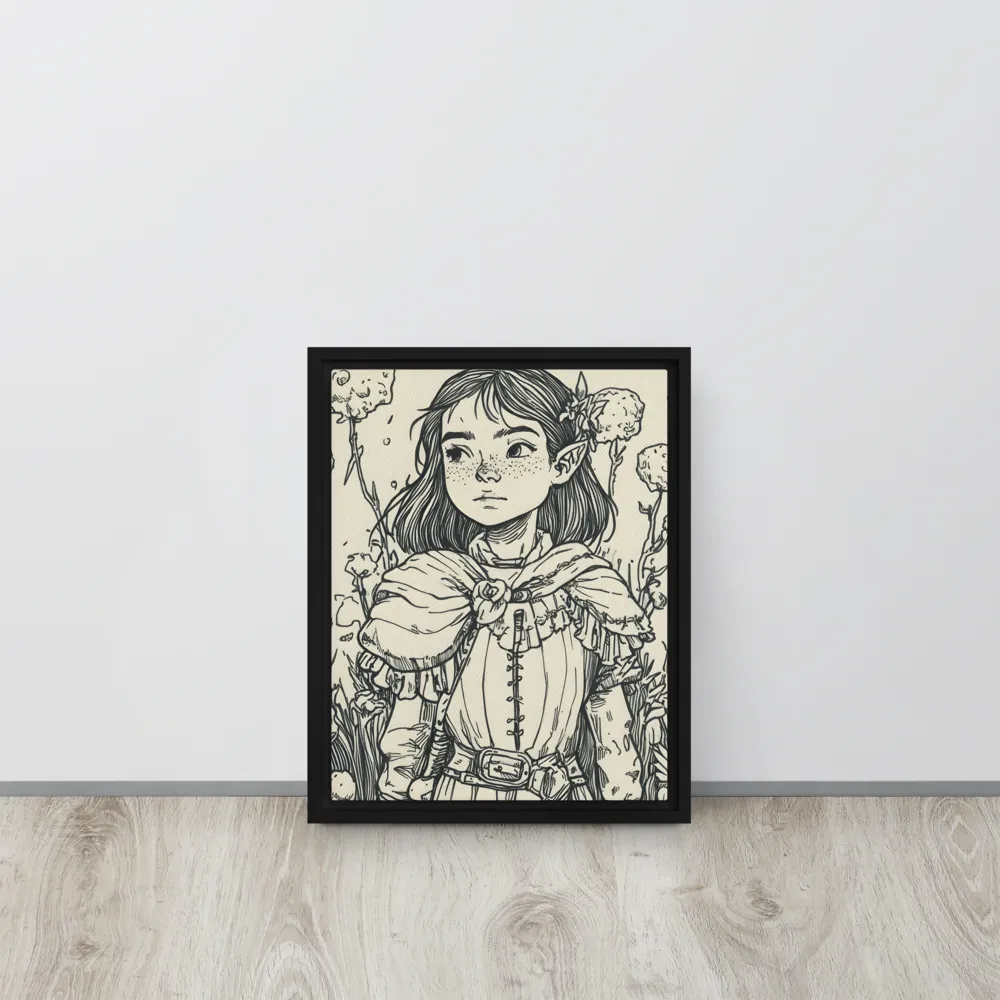 A Young Guardian of Nature | Canvas with Black Frame | 11″×14″