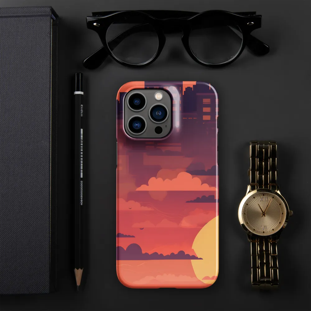 Urban Dusk: A Symphony of Cityscapes | Phone Case |  14 Pro Max | Snap Case | Glossy