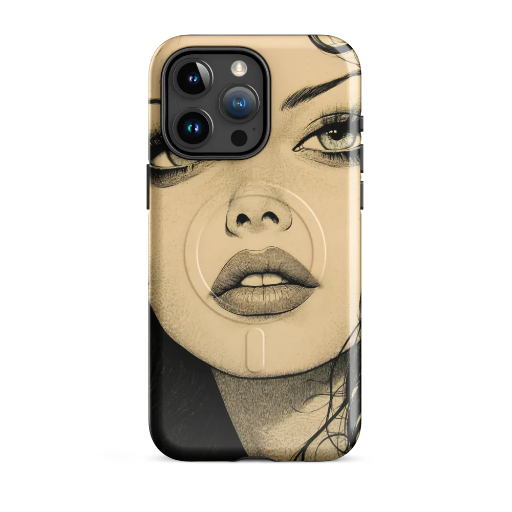 Enigmatic Gaze | Phone Case |  15 Pro Max | MagSafe® Tough Case | Glossy