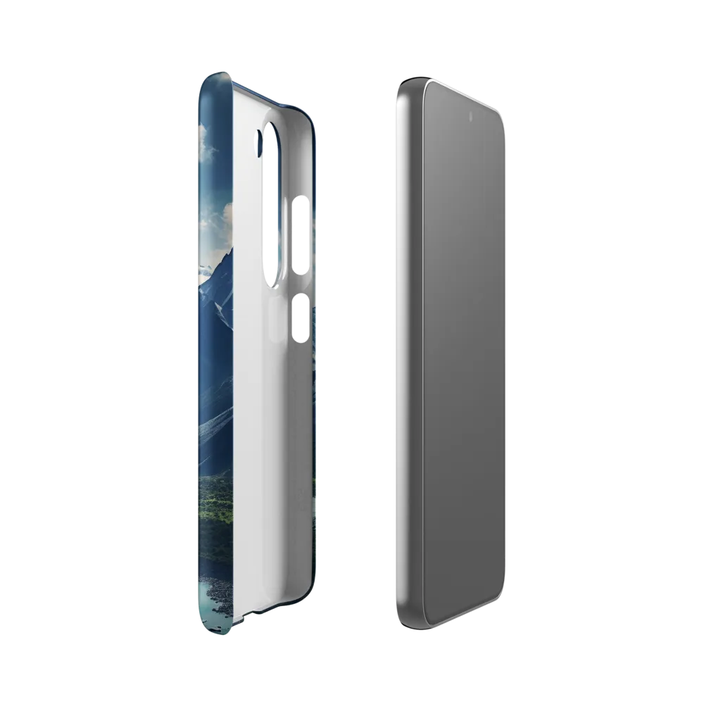Majestic Serenity: A Landscape of Mountains and Rivers | Phone Case |  S23 | Snap Case | Matte