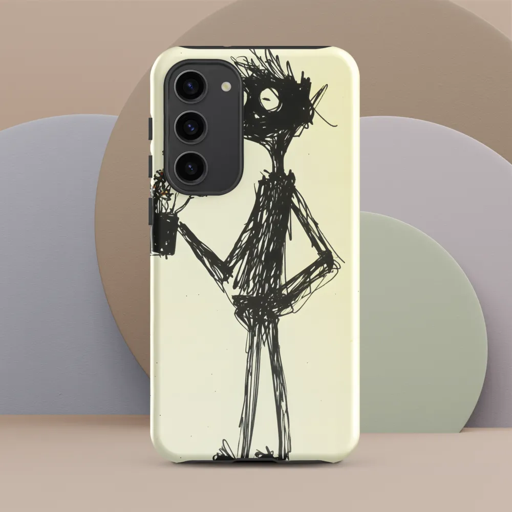 Whimsical Figure with Flowers