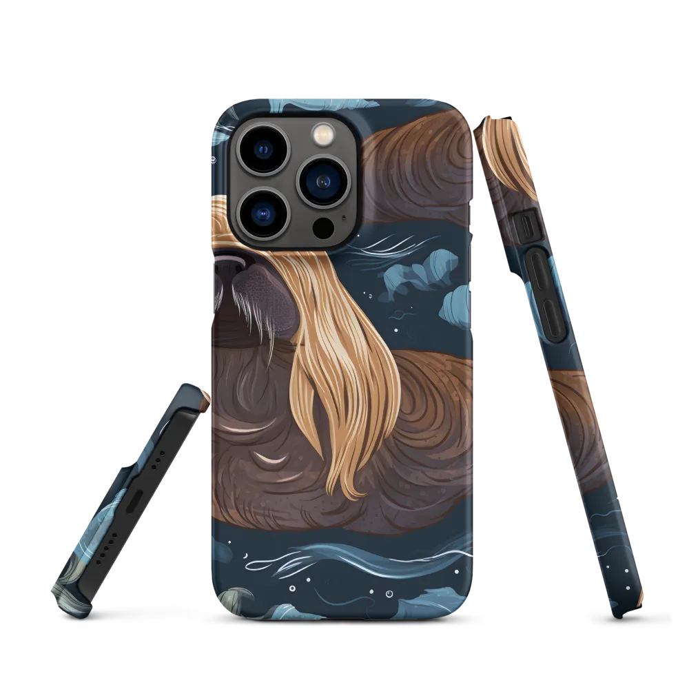 Whimsical Walruses in Deep Blue