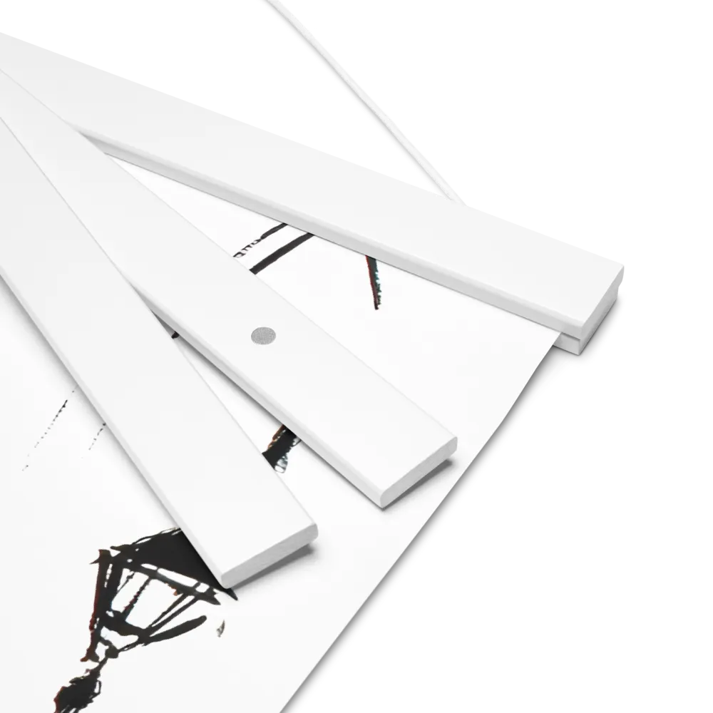 Clock Tower in Motion | Poster With White Wood Hanger | 16″×16″