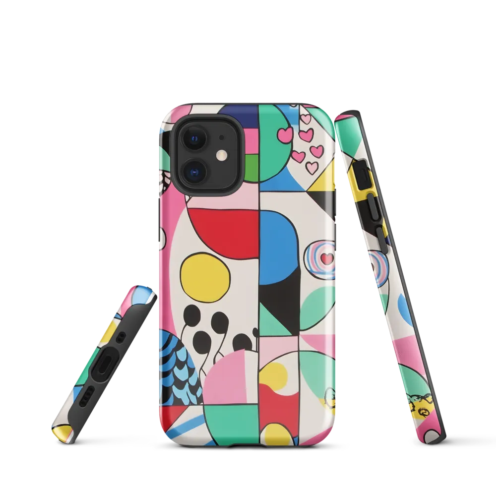 Dynamic Interplay of Shapes | Phone Case |  12 mini | Tough Case | Glossy