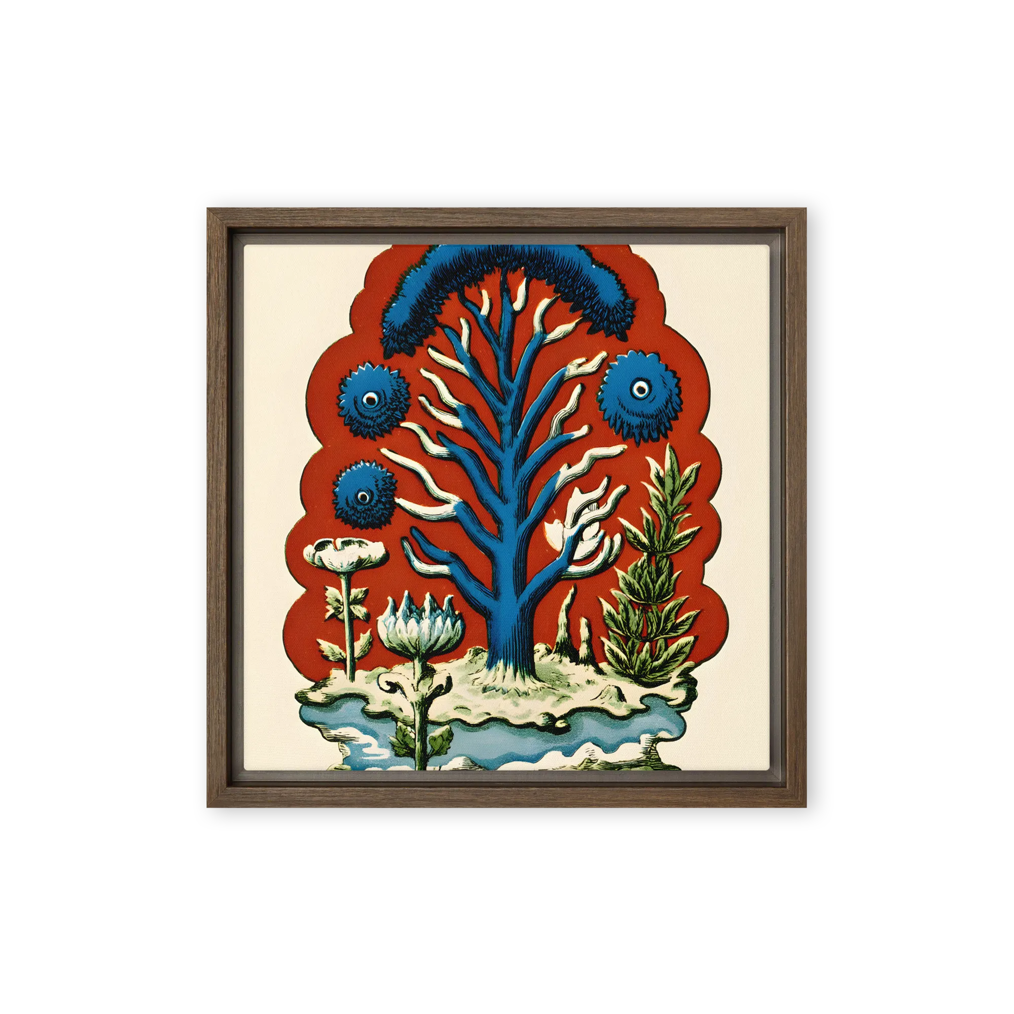 Azure Arbor 
 Canvas with Brown Frame