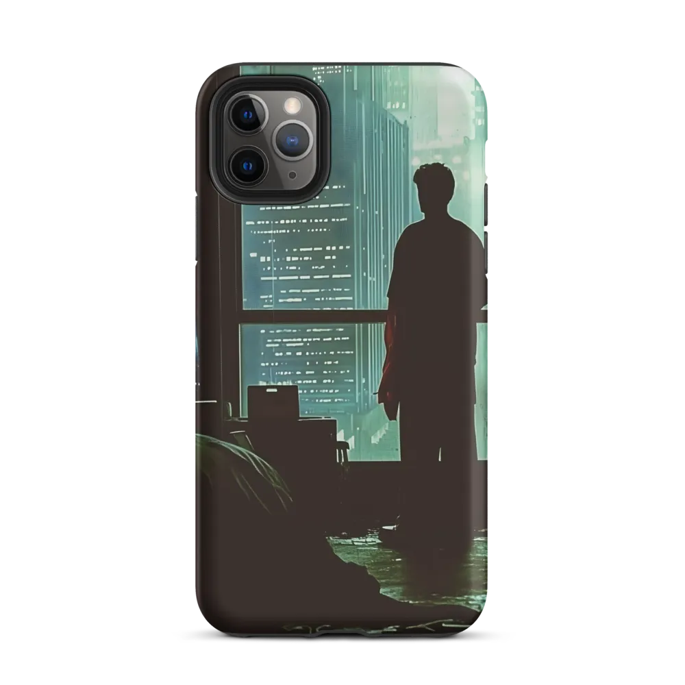 Silent Contemplation in a Futuristic Dystopia