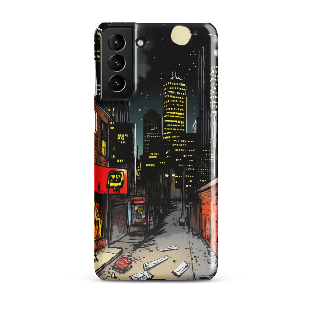 Nocturnal Cityscape: The Hidden Alley | Phone Case |  S21 Plus | Snap Case | Glossy