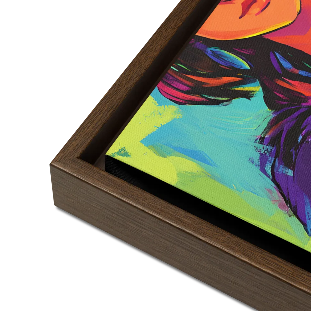Guardian of Colors | Canvas with Brown Frame | 16″×20″