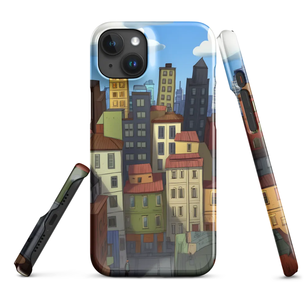 Urban Symphony: A Colorful Cityscape | Phone Case |  15 Plus | Snap Case | Glossy
