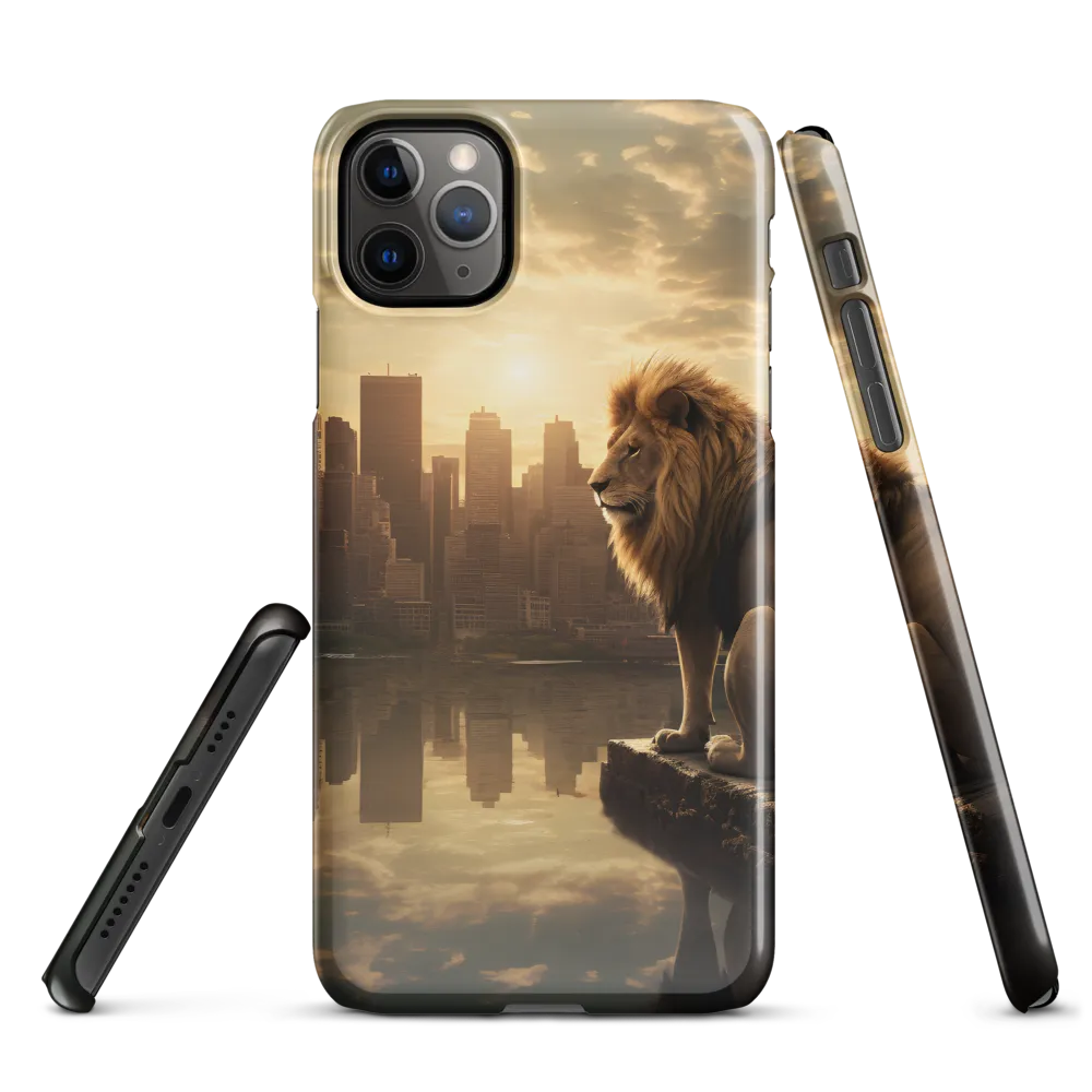 The Lion's Gaze Over the Urban Symphony | Phone Case |  11 Pro Max | Snap Case | Glossy