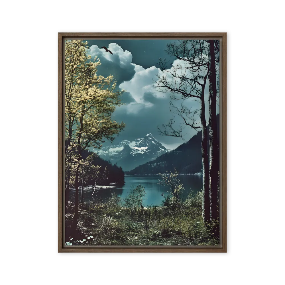 Whispers of Tranquility | Canvas with Brown Frame | 24″×32″