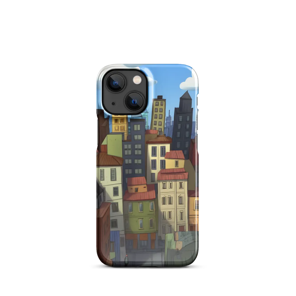Urban Symphony: A Colorful Cityscape | Phone Case |  13 Mini | Snap Case | Glossy