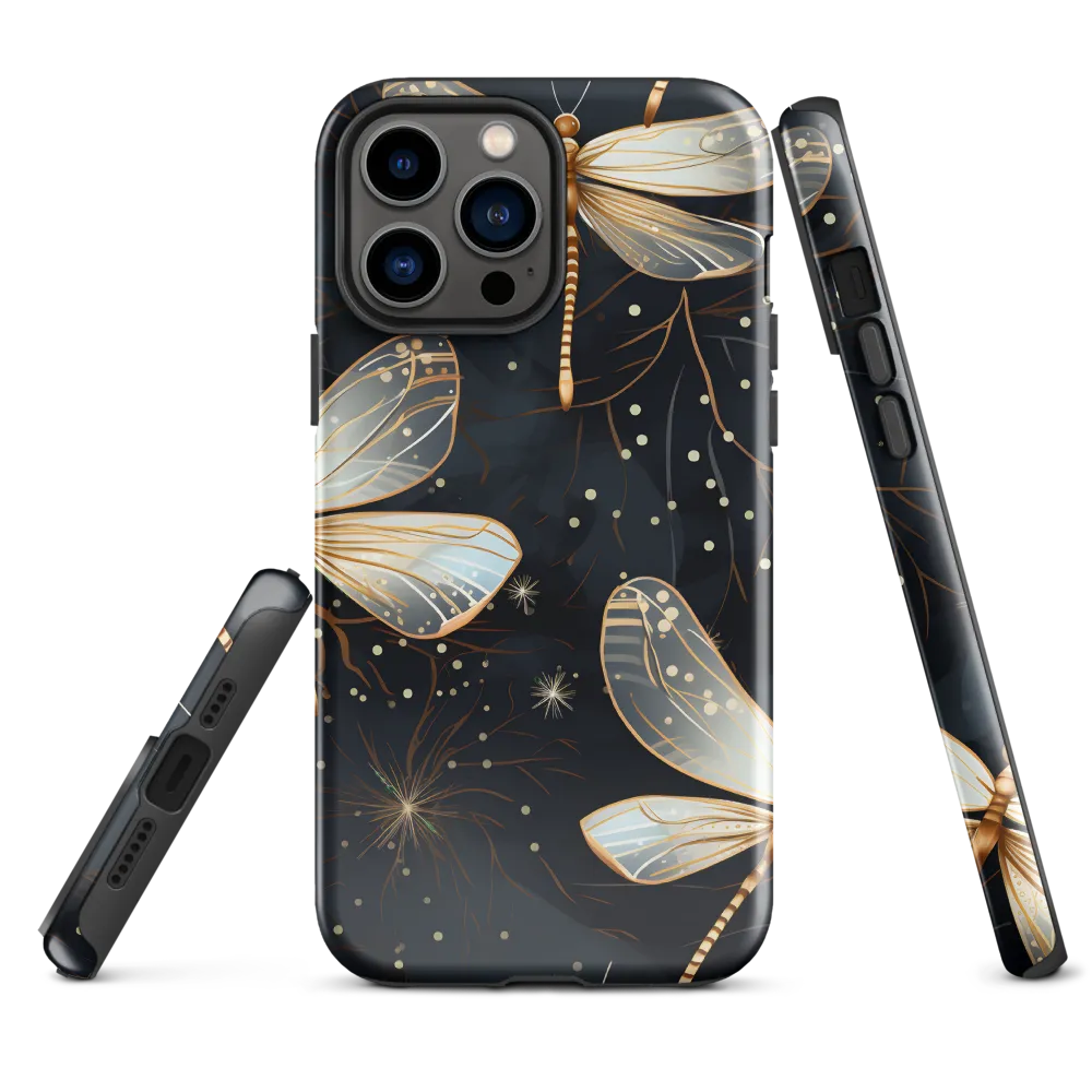 Ethereal Dance: Dragonflies in a Midnight Garden