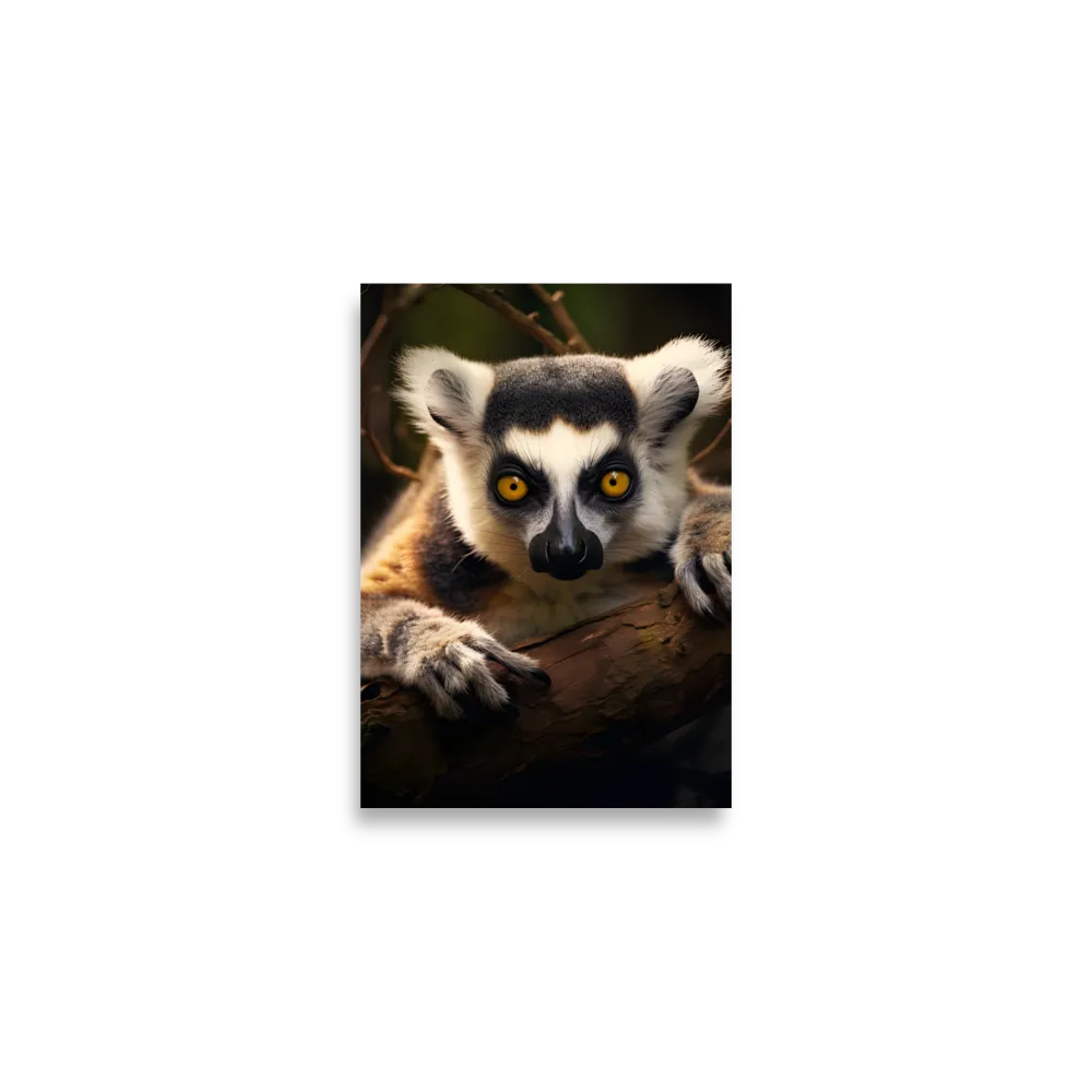 The Watchful Lemur | Poster | A2 (16.5″×23.3″)