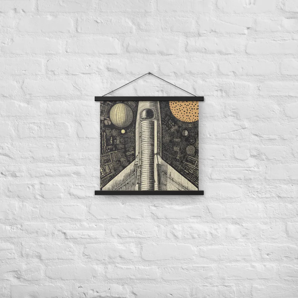 Voyage to the Unknown | Poster With Black Wood Hanger | 18″×18″