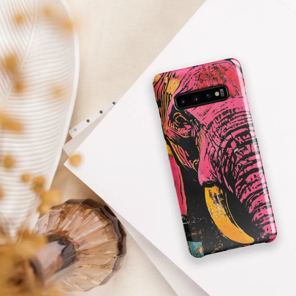 Bold Encounter: The Vibrant Elephant | Phone Case |  S10 Plus | Snap Case | Glossy