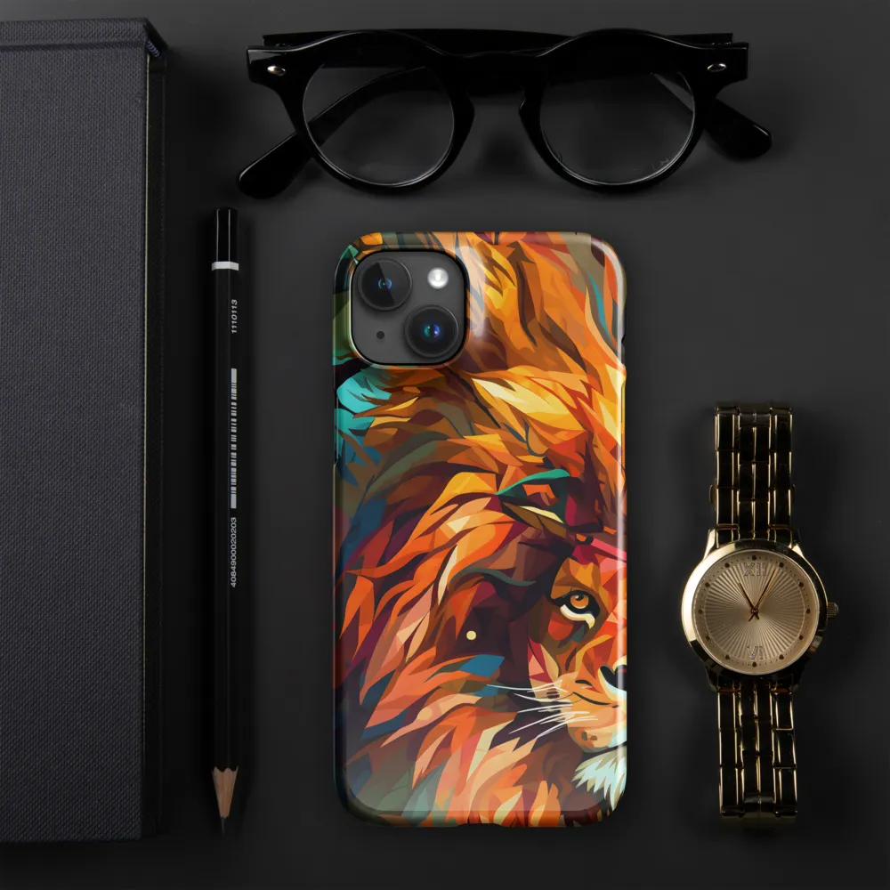 Majestic Gaze: The Polygonal Lion